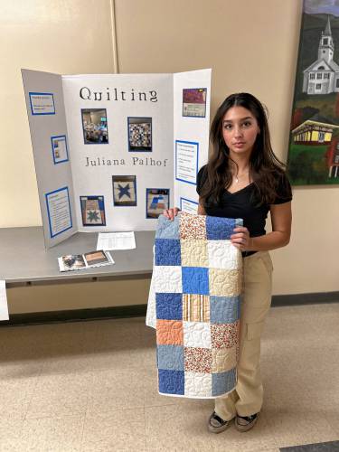Merrimack Valley High School student Juliana Palhof made a professional-quality quilt for her senior project.