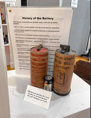 Early telephones had their own batteries, before power was brought into homes over lines.