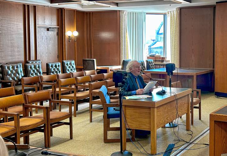 Durham Rep. Tim Horrigan introduces his bill to prohibit Education Freedom Accounts from being used on religious schools. No one else showed up to testify. Durham Rep. Tim Horrigan introduces his bill to prohibit Education Freedom Accounts from being used on religious schools. No one else showed up to testify.