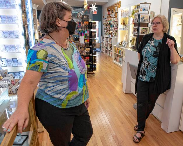 Liza Poinier and Emily Galvin employees of Viking House, a store onMain Street Concord, talk about the redesign and the positive impacts they feel it had on the city. 